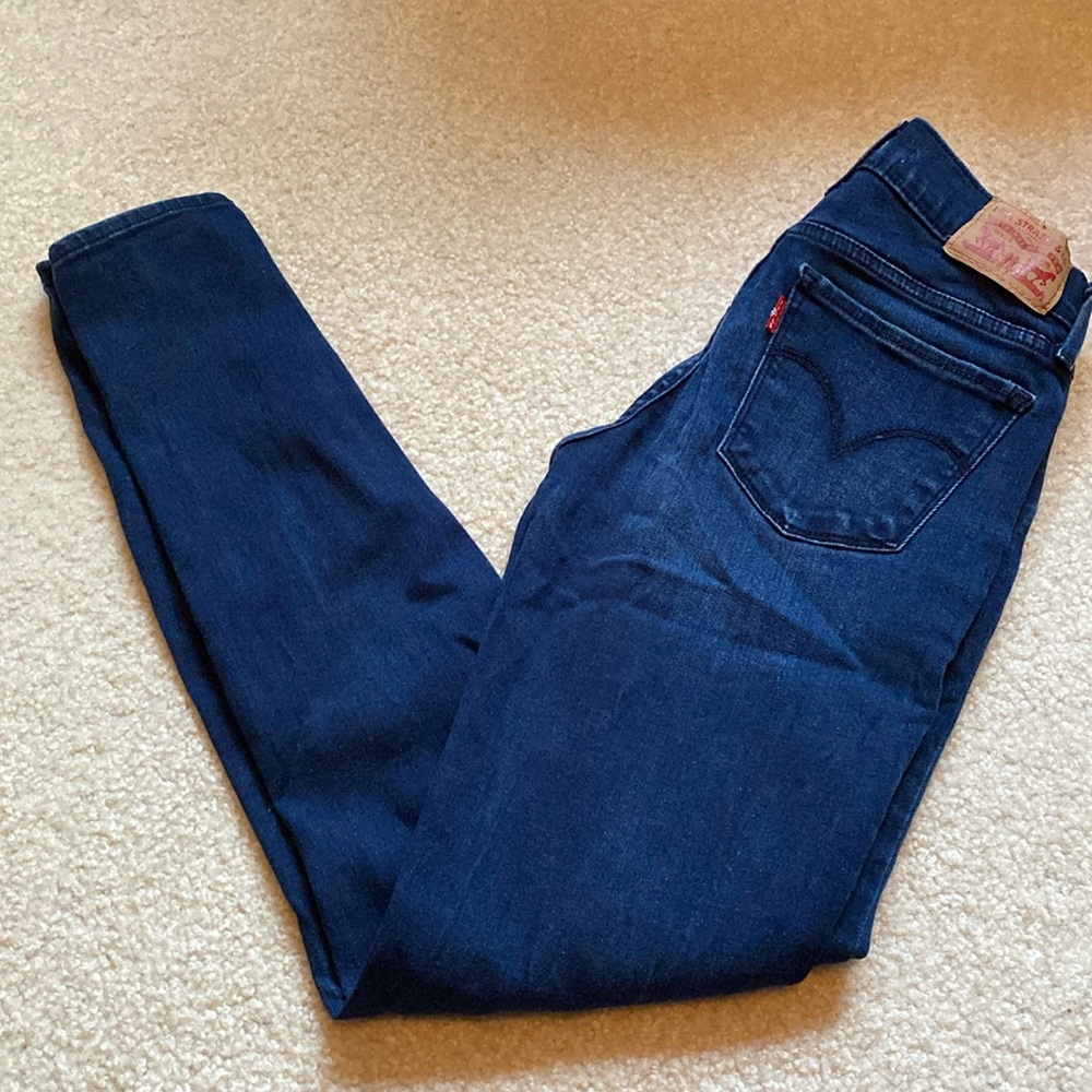 Levi 710 super skinny dark wash jeans